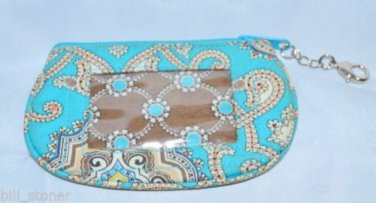 Vera Bradley Zip ID Holder Coin Purse Totally Turq Jan 2010 Nov 2010 Retired