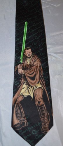 Ralph Marlin Men's Tie STAR WARS QUI-GON JINN Liam Neeson Lucasfilm