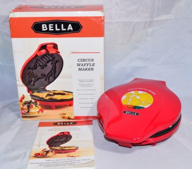 Bella Circus Waffle Maker Elephant Giraffe Monkey Non Stick Plates