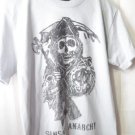 SOA T-Shirt Motorcycle Bikers Sons of Anarchy ADULT Small Gray Tee