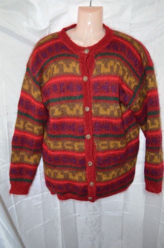 Eddie Bauer Lined Warm Button Front Cardigan Sweater Mohair Blend Size L Large