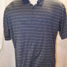 TASSO ELBA Golf Polo Shirt Men L Large Stripes Double Mercerized