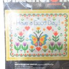 Dimensions Robin Kingsley Have A Good Day! Needlepoint Sampler 1981