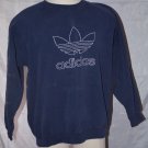 Adidas Logo Crew Neck Sweatshirt Size Large Navy Blue Made in USA