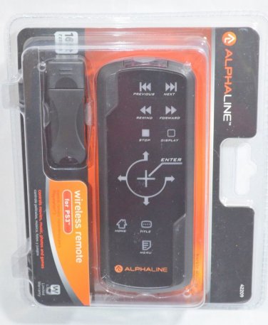 Alphaline 42209 Wireless USB Black Remote Control For PS3 PlayStation3 Console