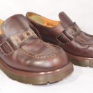 Dr Martens Brown Leather Slip On Shoes Size 6 Made in England Oil Resistant Sole