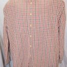 Eddie Bauer Plaid Flannel Shirt Men's Large Earth Tones Red Black White 2XL XXL