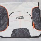 Fuel Messenger Backpack  White with Black and Orange Trim
