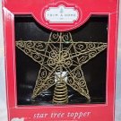 Trim A Home Gold Wire Glitter Star Tree Topper New in the Box