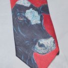 RALPH MARLIN Cows Polyester Tie Men's 58" Red Necktie