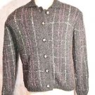 Vintage Pendleton Women's Cardigan Wool Blend Sweater Medium Dark Gray