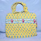 Vera Bradley Makeup Travel Bag Organizer Elizabeth Yellow Floral
