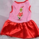 Dr. Seuss Grinch Pet Holiday Pink Red Medium Dog Costume See Measurements