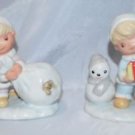 Homeco 5613 Vintage Set Christmas Children Pastel Figurines Precious Moments