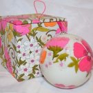 Vera Bradley 2011 Glass Ornament Tea Garden Large 4" Diameter 12033-114