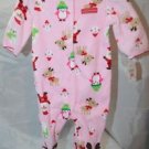 Newborn Christmas Carter's Child of Mine Santa Reindeer Fleece Footed Sleep Play