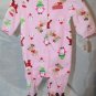 Newborn Christmas Carter's Child of Mine Santa Reindeer Fleece Footed Sleep Play