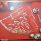 Lenox Holiday Tree Candy Dish w/ Bonbon Spoon Lot of 2