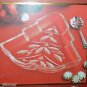 Lenox Holiday Tree Candy Dish w/ Bonbon Spoon Lot of 2