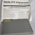 BERLITZ Interpreter 5 Language TR500 Translator Eng French German Span Italian