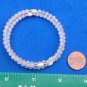 ROSE QUARTZ FRESHWATER PEARL & GOLD BEAD SPRING BANGLE BRACELET @2" DIAMETER