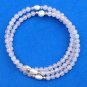 ROSE QUARTZ FRESHWATER PEARL & GOLD BEAD SPRING BANGLE BRACELET @2" DIAMETER