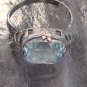 VINTAGE UNMARKED SILVER TONE WITH LIGHT AQUA COLORED STONE COSTUME RING SIZE 6