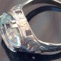VINTAGE UNMARKED SILVER TONE WITH LIGHT AQUA COLORED STONE COSTUME RING SIZE 6