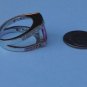 STERLING SILVER PINK AND CLEAR STONE BLING RING SIZE 8
