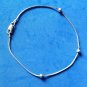 STERLING SILVER 9" CHAIN & BEADS BRACELET. VERY NICE !
