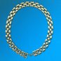 VERY CLASSY GOLD TONE LINK NECKLACE 18" LONG X 5/8" WIDE