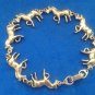 VINTAGE S-80 SILVER 7 HORSE LINK BRACELET