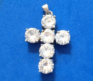 JUST DAZZLING SILVER & CZ? CRUCIFIX CROSS PENDANT- PRETTIER THAN PICTURES BY FAR