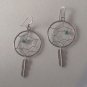 STERLING SILVER & TURQUOISE NATIVE AMERICAN DREAM CATCHER PIERCED EARRINGS