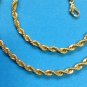 PRETTY GOLD TONE CHAIN NECKLACE SOLID SPIRAL, COBRA? 17.5" LOOKS LIKE REAL GOLD