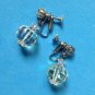 VINTAGE LAGUNA CUT CRYSTAL DANGLE SCREW AND CLIP ON EARRINGS - SEE PHOTOS