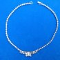 VINTAGE PRETTY RHINESTONE CHOKER NECKLACE 14" LONG. VERY PRETTY !!