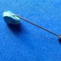 TURQUOISE CHUNK 5/8" X 3/8" ON GOLD TONE STICK PIN 2 1/8" LONG