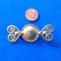 ARTSY GOLD TONE SATIN FINISH PRETTY DESIGN PIN 2 1/2" X 1"