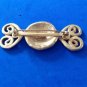 ARTSY GOLD TONE SATIN FINISH PRETTY DESIGN PIN 2 1/2" X 1"