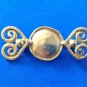 ARTSY GOLD TONE SATIN FINISH PRETTY DESIGN PIN 2 1/2" X 1"