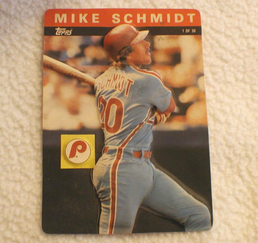 VINTAGE TOPPS MIKE SCHMIDT PHILLIES 3D LARGE BASEBALL CARD