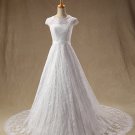 Designed Lace A Line Wedding Dress Sleeveless Neckline