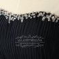 New Arrival Glamorous Full High Quality Chiffon Navy Blue Sleeveless Sweetheart Evening Dress