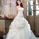 A-line Flower Detail Dress with Chapel Train