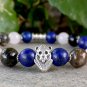 Mens Lion Bracelet, Yoga Jewelry, Mala Bracelet, Free Shipping