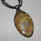 YELLOW FLOWER Spoon Pendant / Necklace   Upcycle