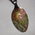 VINTAGE FLORAL Spoon Pendant / Necklace   Upcycle