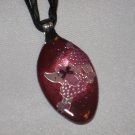 PINK FRENCH POODLE Spoon Pendant / Necklace   Upcycle
