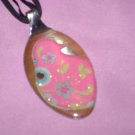 PINK BIRD Spoon Pendant / Necklace   Upcycle